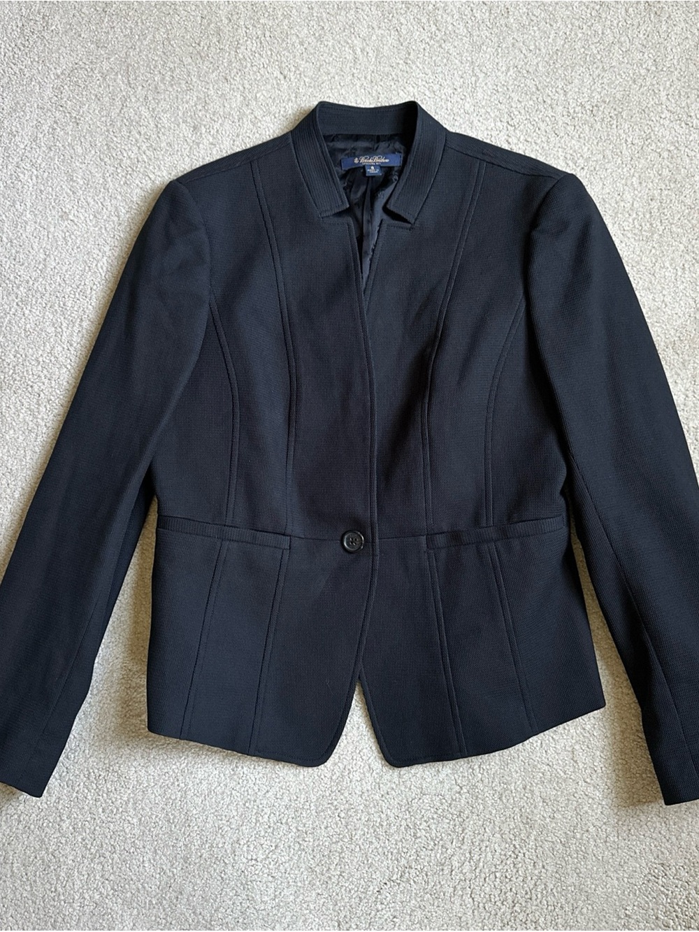 Brooks Brothers Black Single-Button Tailored Blazer Stellita Fit